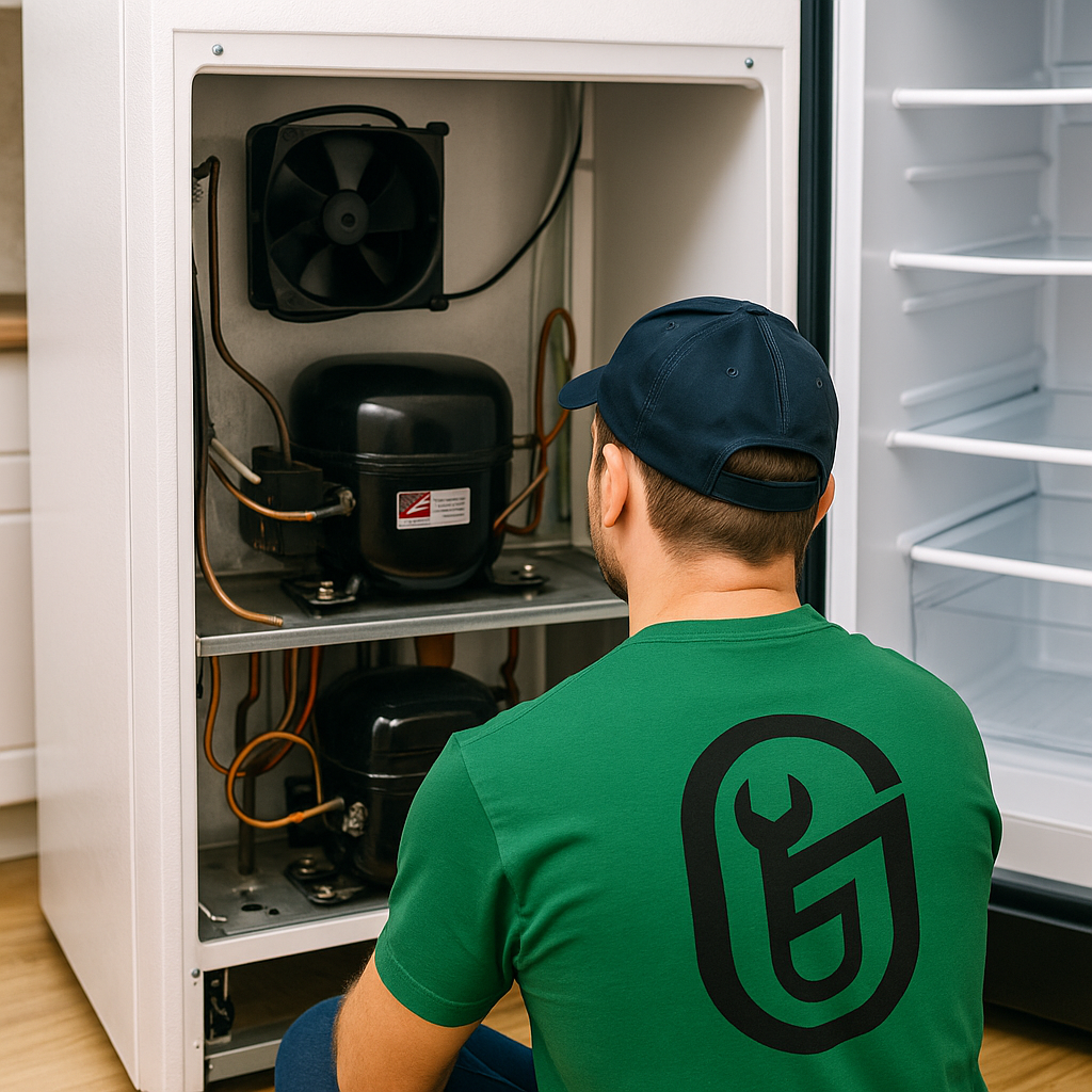 andy-working on another fridge