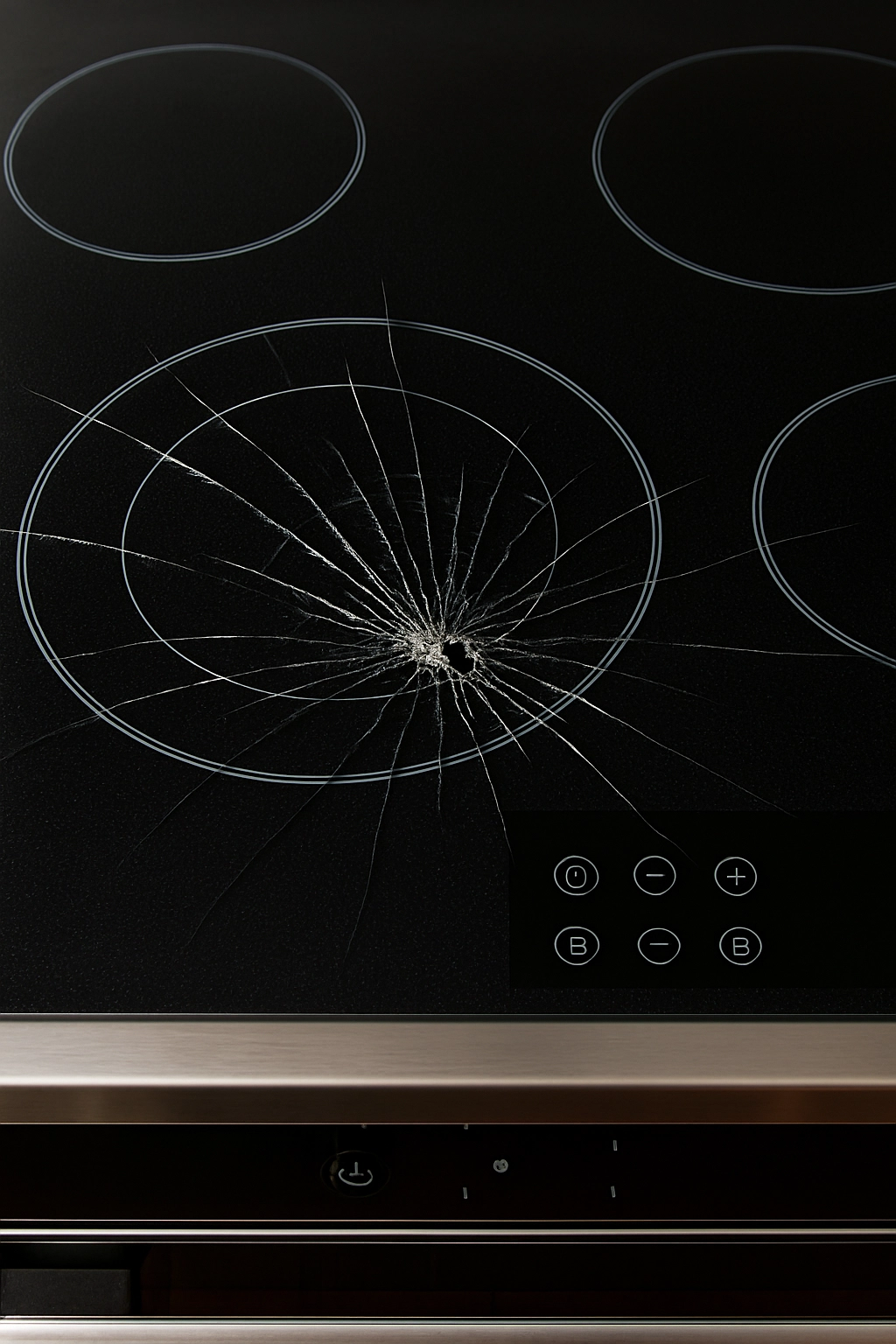 cracked-glass cooktop